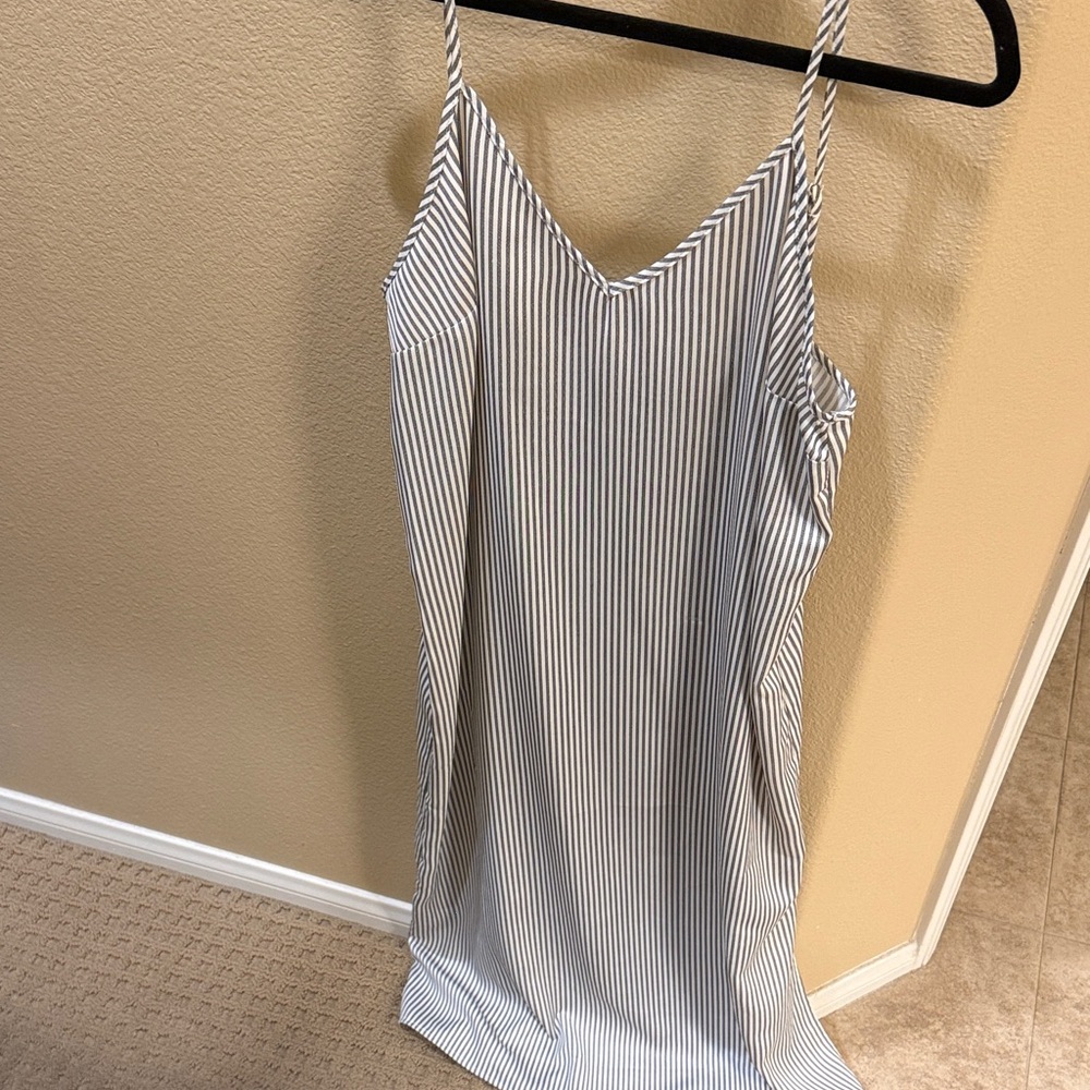 A New Day Blue and White Striped Maxi Dress